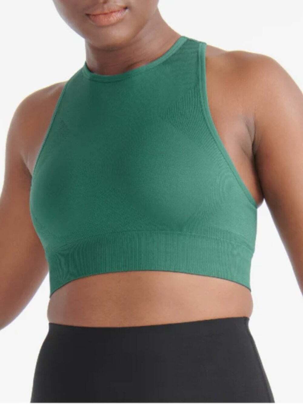 Knix Good to Go High Neck Seamless Bra Green Size XXL